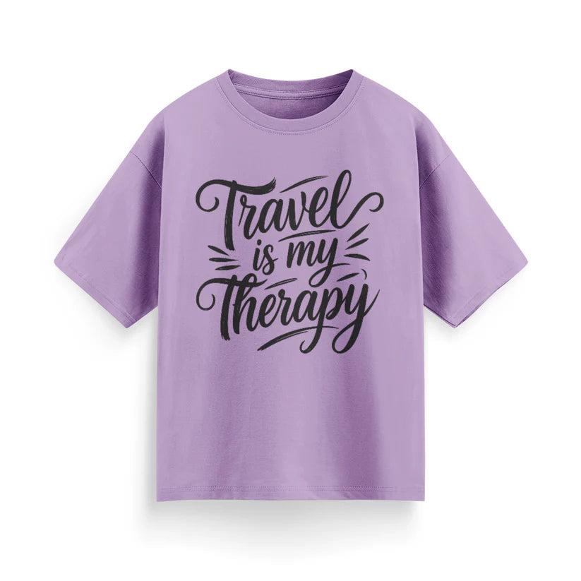 Travel is My Therapy Unisex Oversized T-Shirt