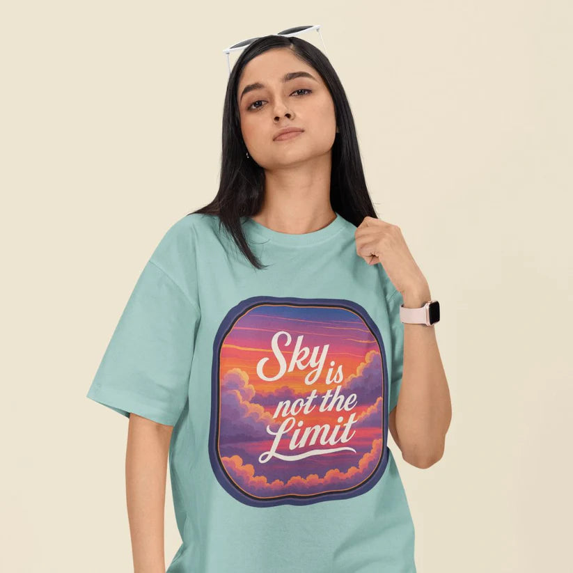 Sky is Not the Limit Unisex Oversized T-shirt