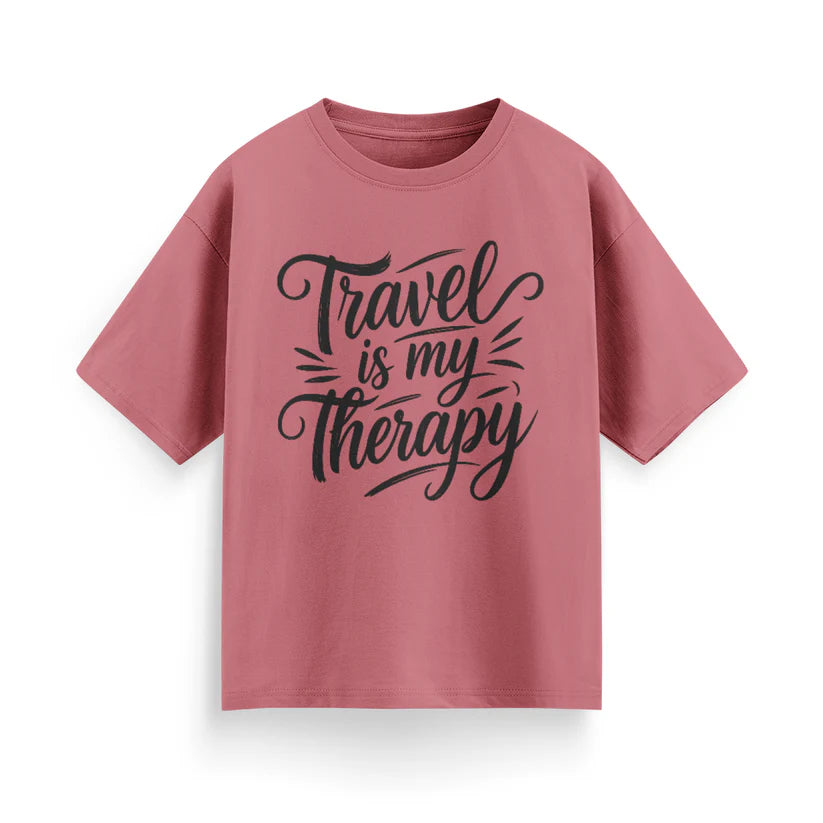 Travel is My Therapy Unisex Oversized T-Shirt