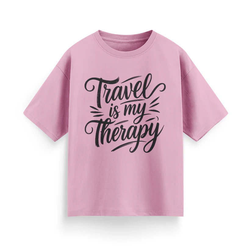 Travel is My Therapy Unisex Oversized T-Shirt