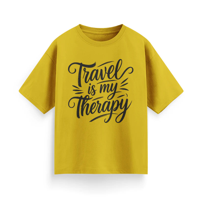 Travel is My Therapy Unisex Oversized T-Shirt