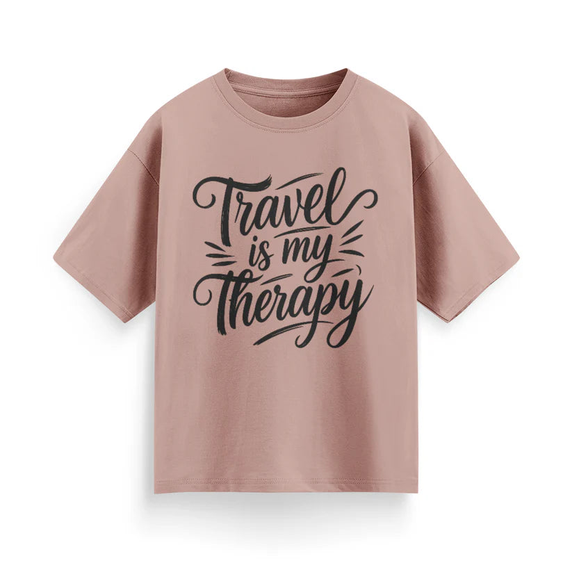 Travel is My Therapy Unisex Oversized T-Shirt
