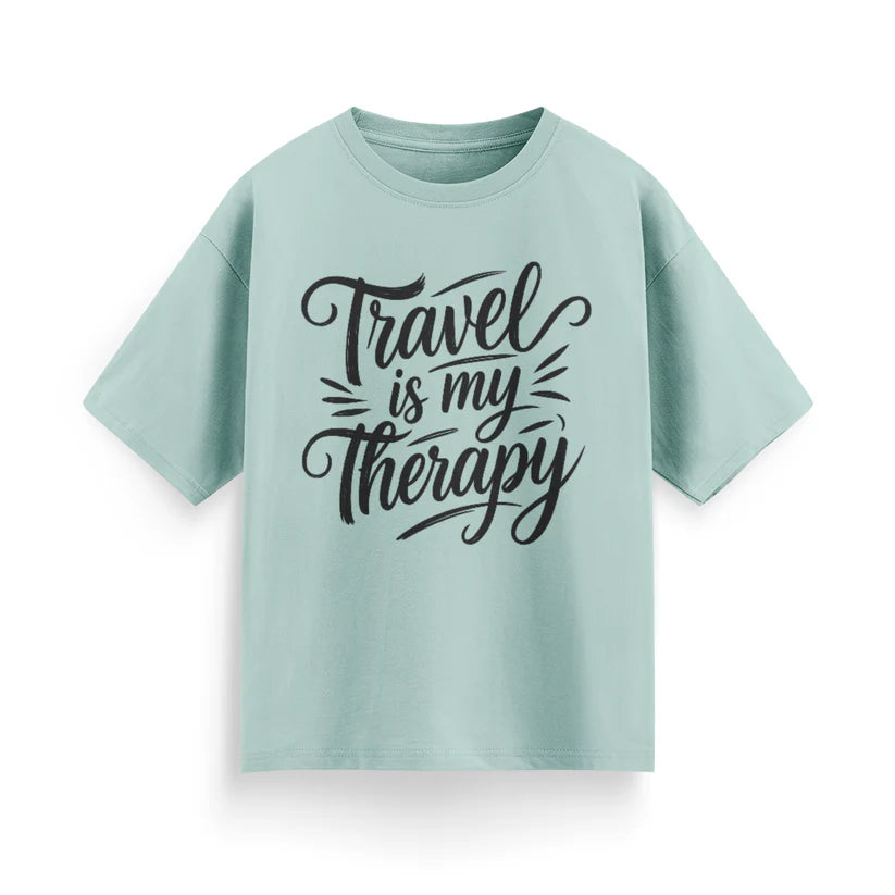 Travel is My Therapy Unisex Oversized T-Shirt
