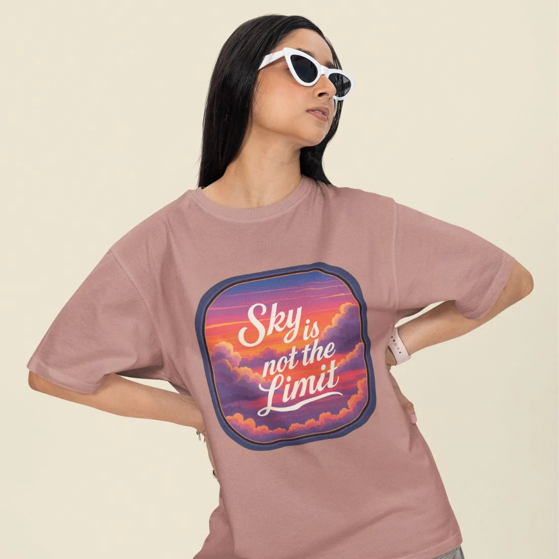 Sky is Not the Limit Unisex Oversized T-shirt