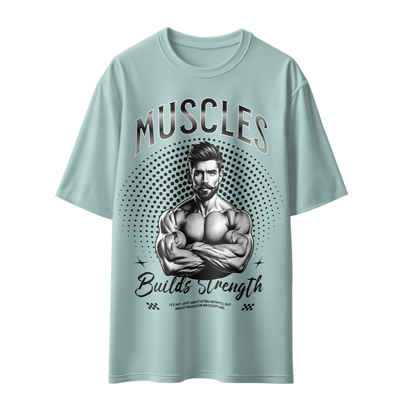 Muscles Build Strength Unisex Oversized T-Shirt