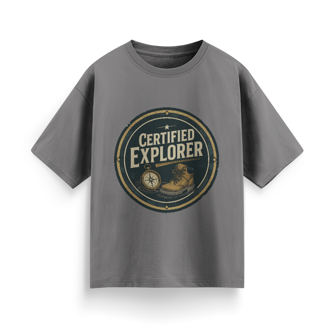 Certified Explorer Unisex Oversized T-Shirt