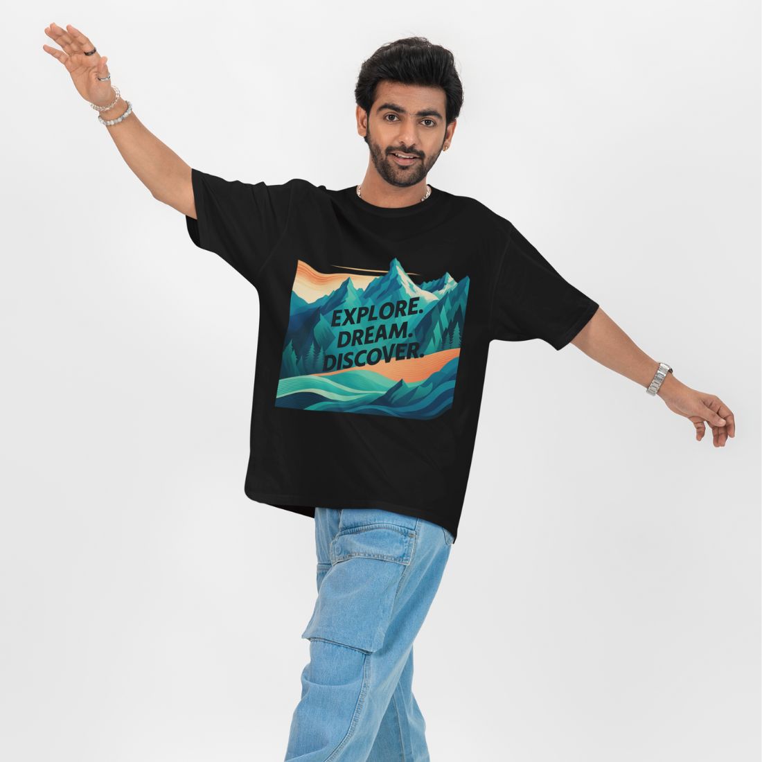 Explore. Dream. Discover Unisex Oversized T-Shirt