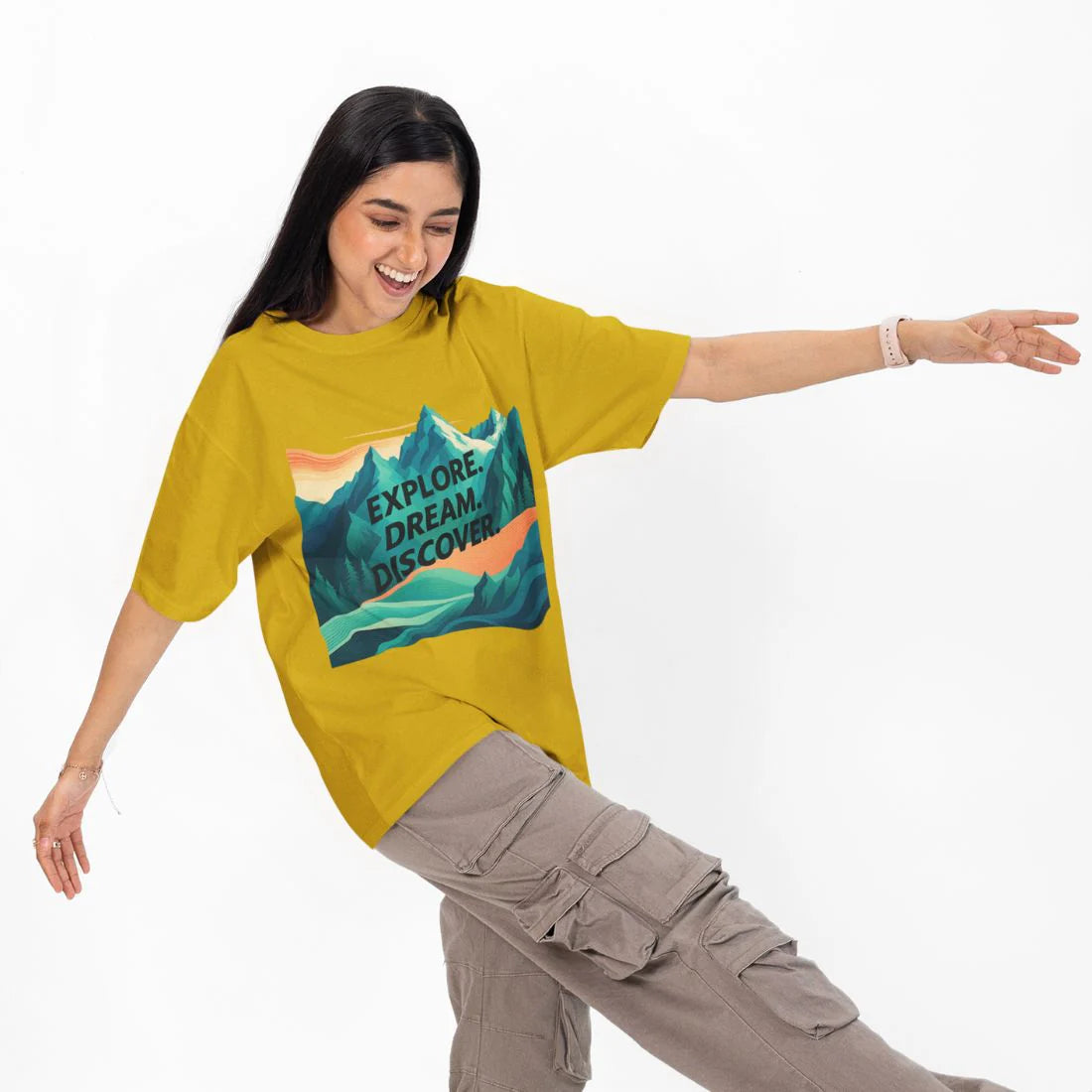 Explore. Dream. Discover Unisex Oversized T-Shirt