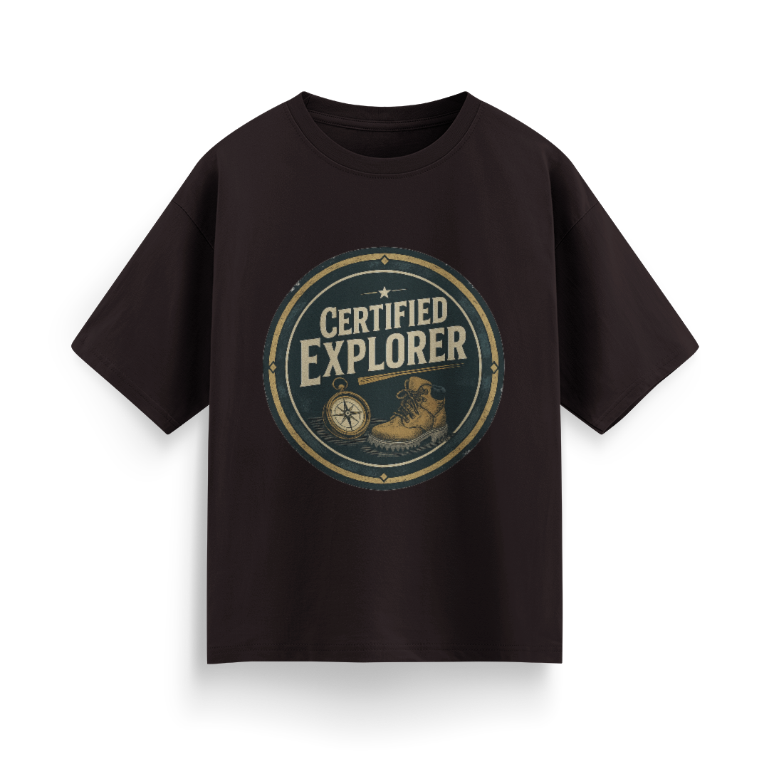 Certified Explorer Unisex Oversized T-Shirt
