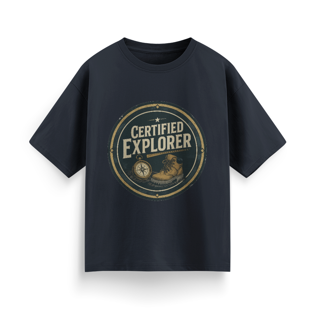 Certified Explorer Unisex Oversized T-Shirt