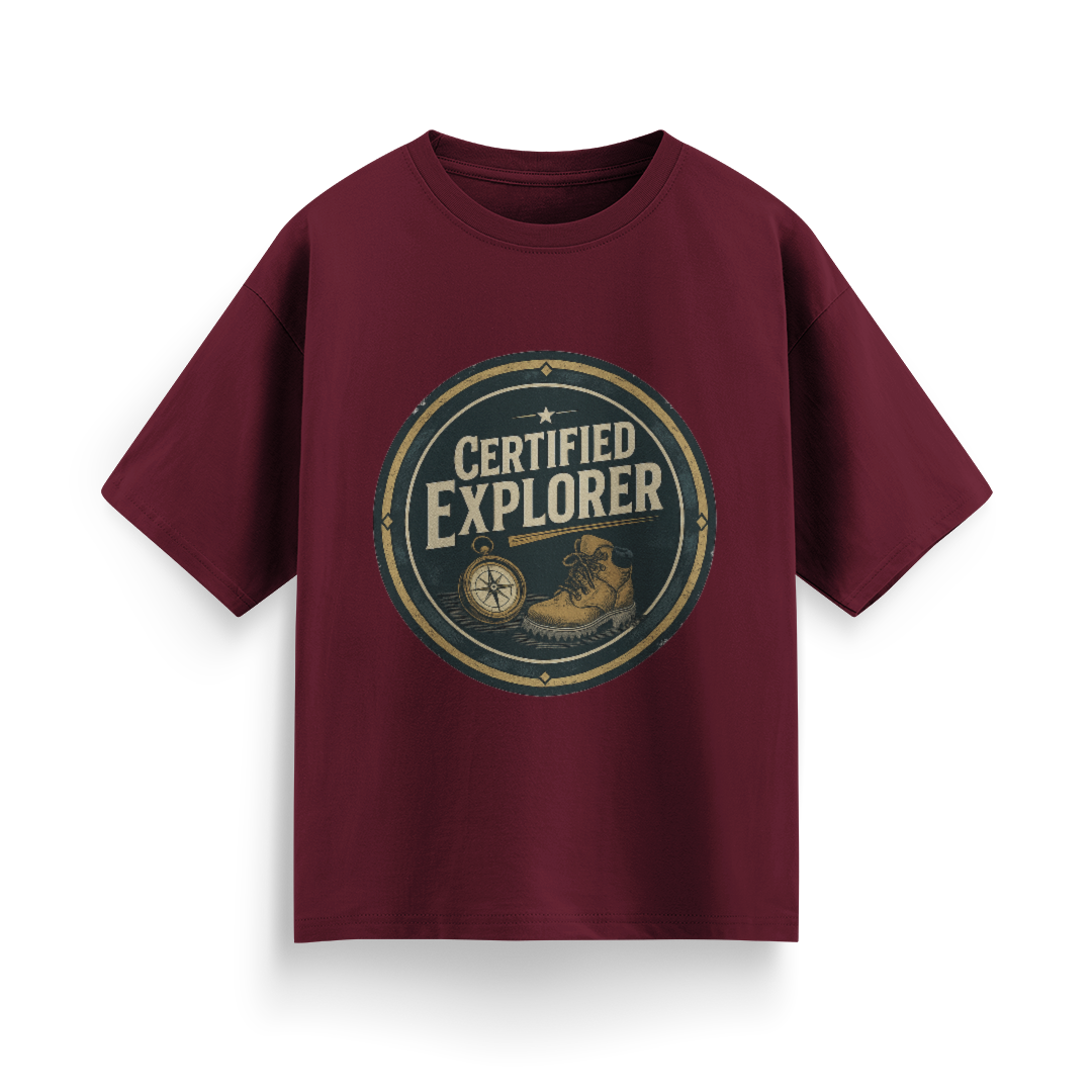 Certified Explorer Unisex Oversized T-Shirt