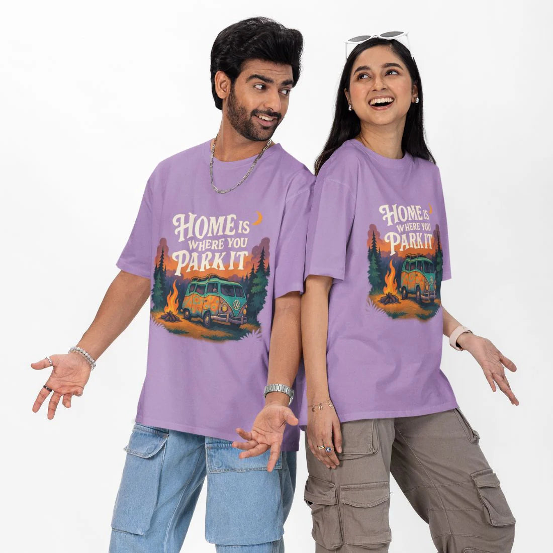 Home is Where You Park It Unisex Oversized T-Shirt