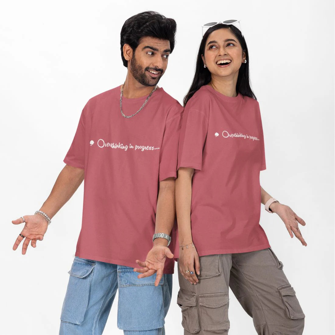 Overthinking in Progress Unisex Oversized T-Shirt