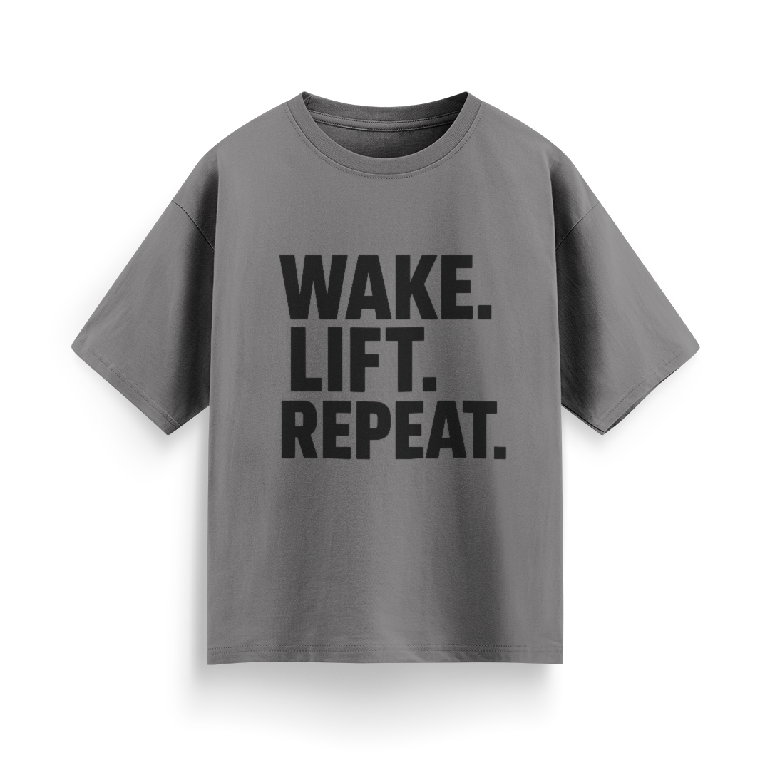 Wake, Lift, Repeat Oversized T-Shirt