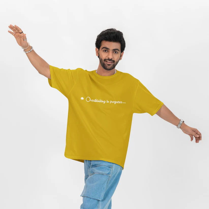 Overthinking in Progress Unisex Oversized T-Shirt