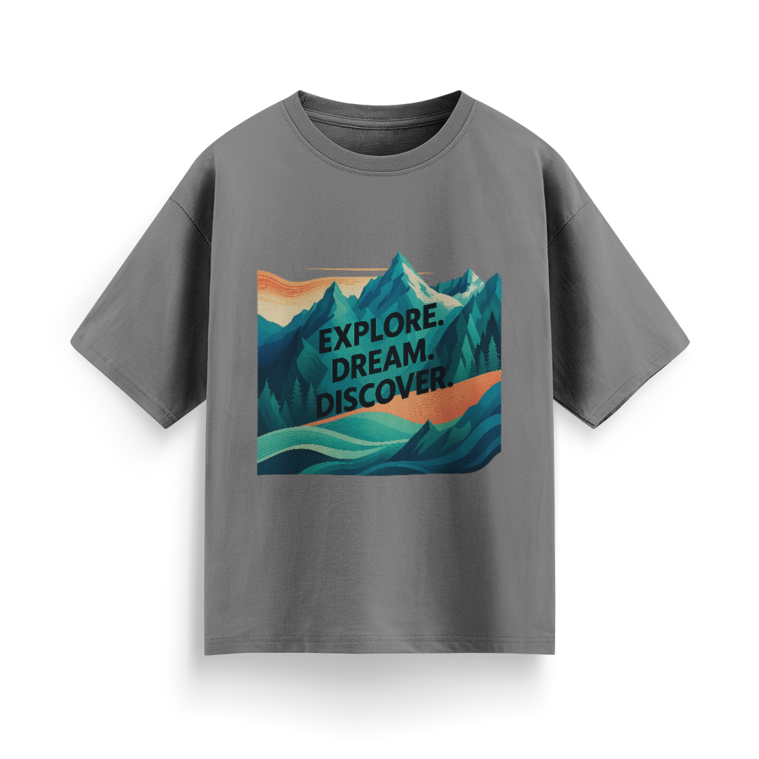 Explore. Dream. Discover Unisex Oversized T-Shirt