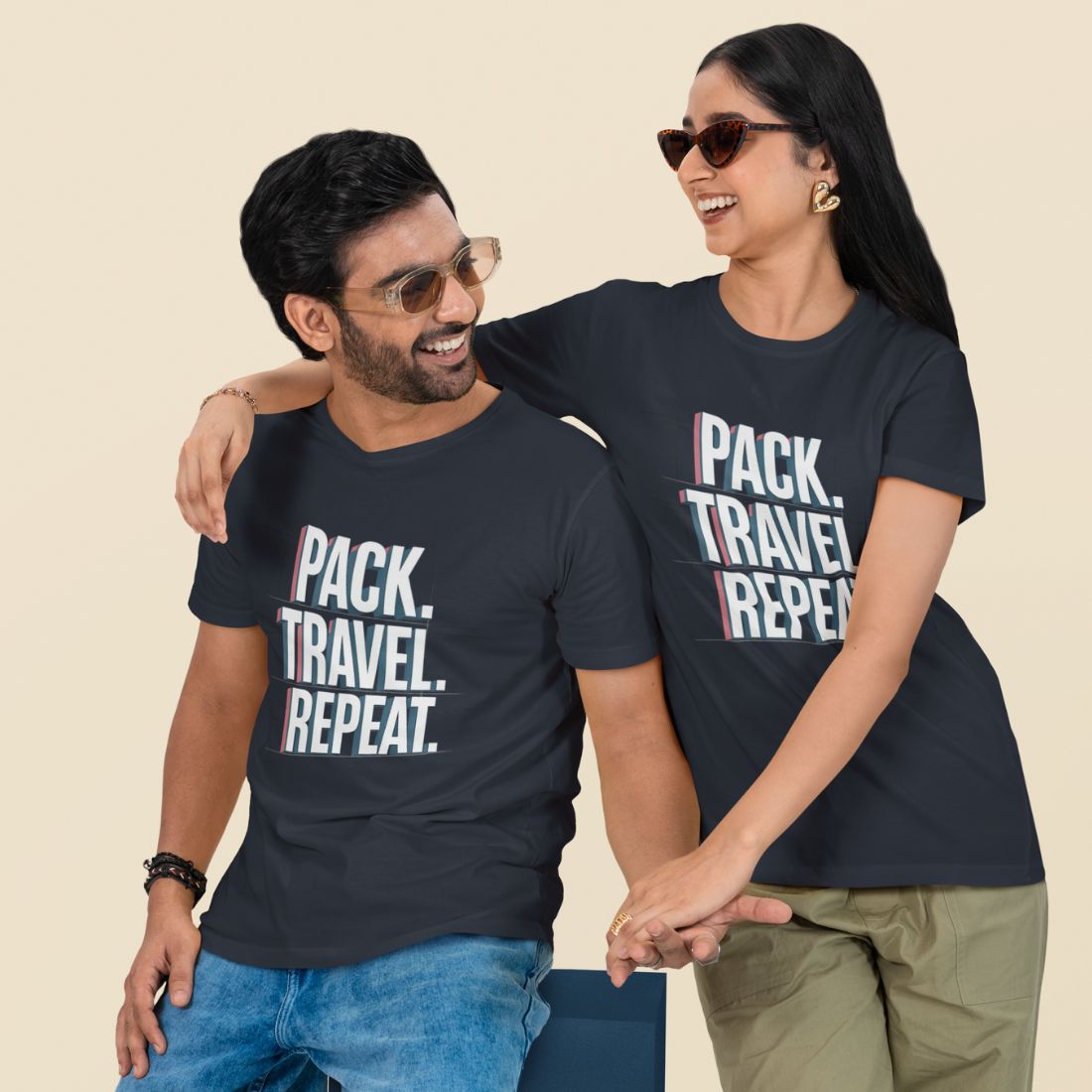 Pack, Travel, Repeat Unisex Oversized T-Shirt