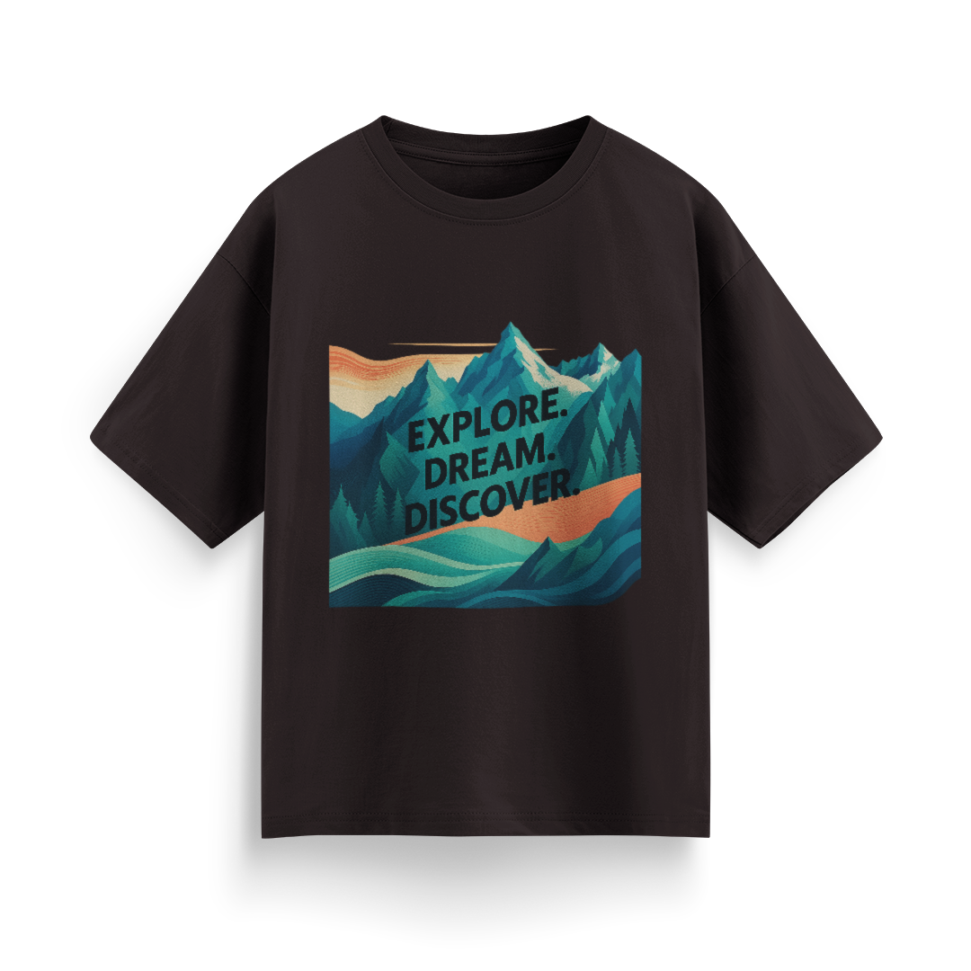 Explore. Dream. Discover Unisex Oversized T-Shirt