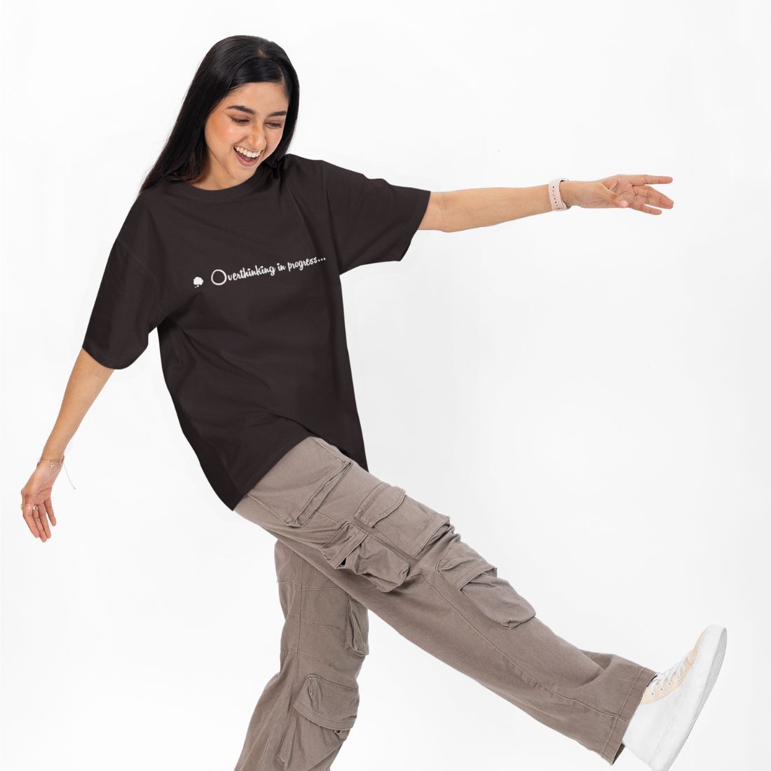 Overthinking in Progress Unisex Oversized T-Shirt