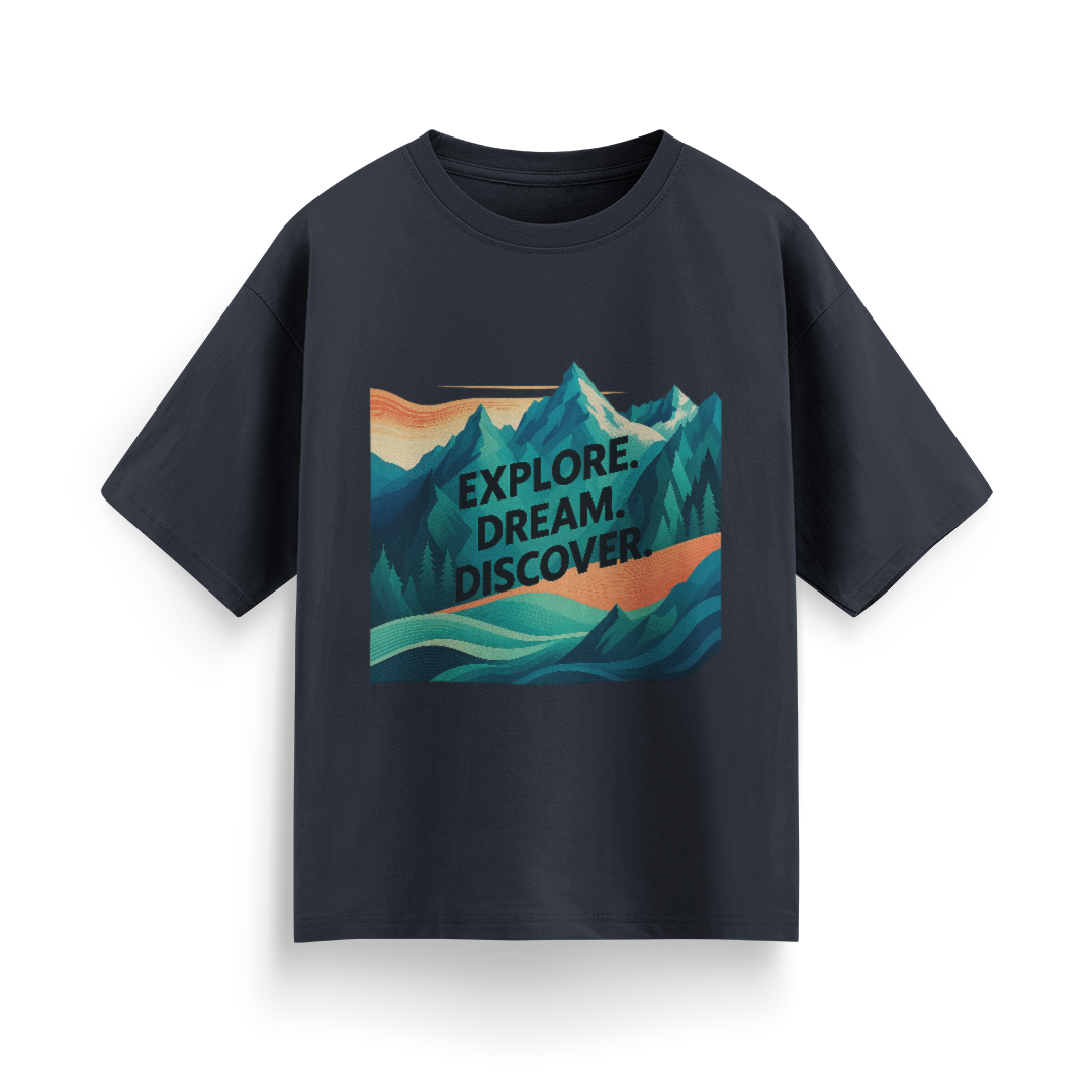 Explore. Dream. Discover Unisex Oversized T-Shirt