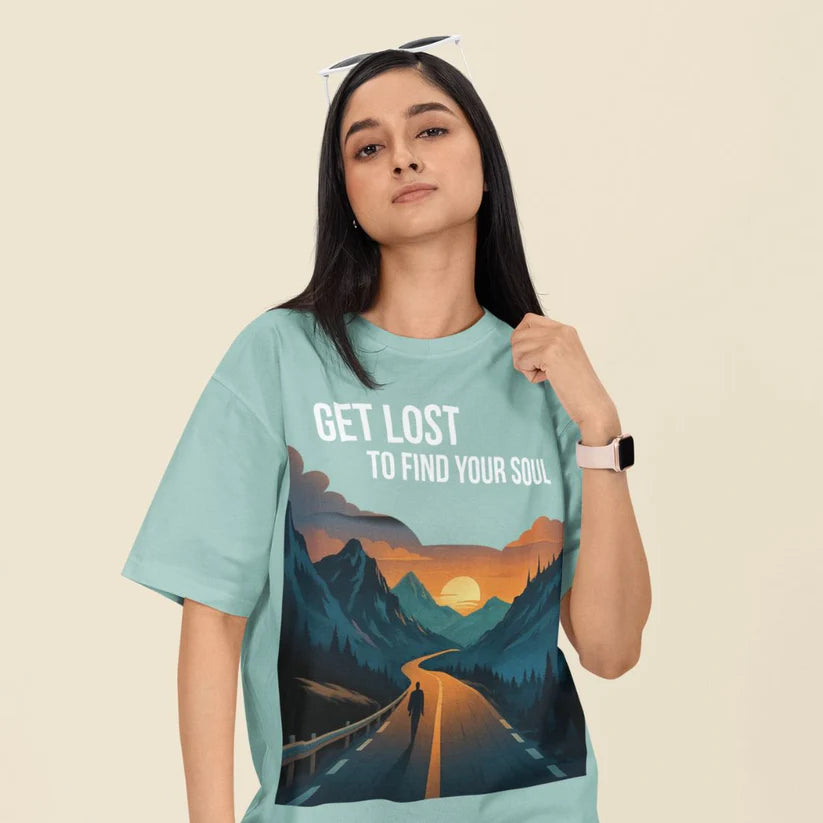 Get Lost to Find Your Soul Unisex Oversized T-Shirt