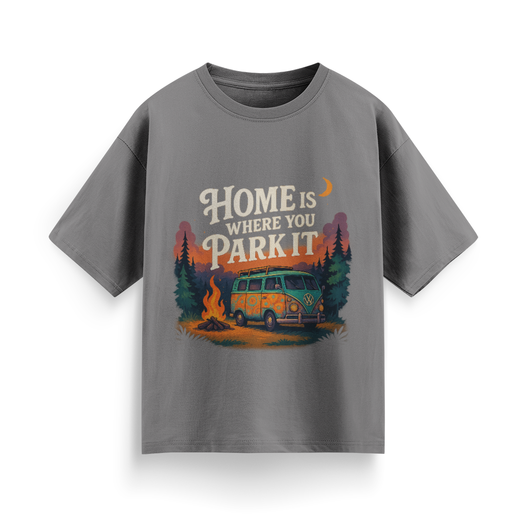 Home is Where You Park It Unisex Oversized T-Shirt