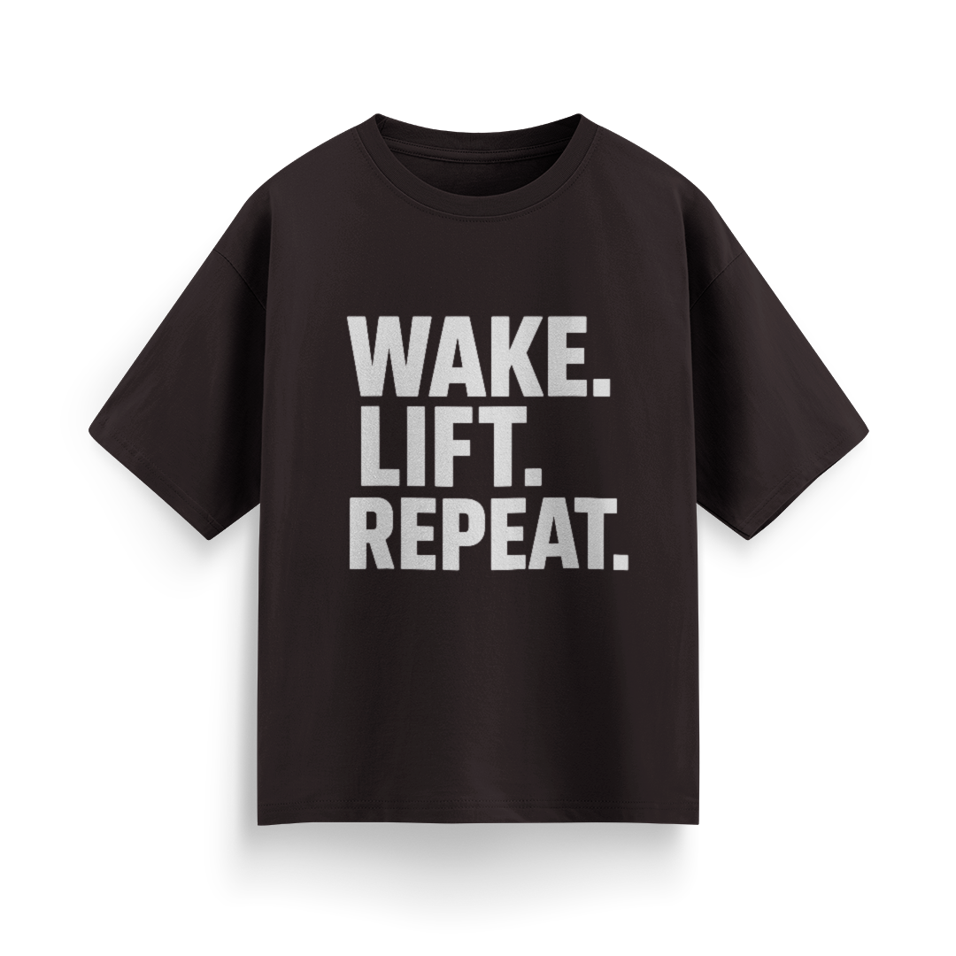 Wake, Lift, Repeat Oversized T-Shirt