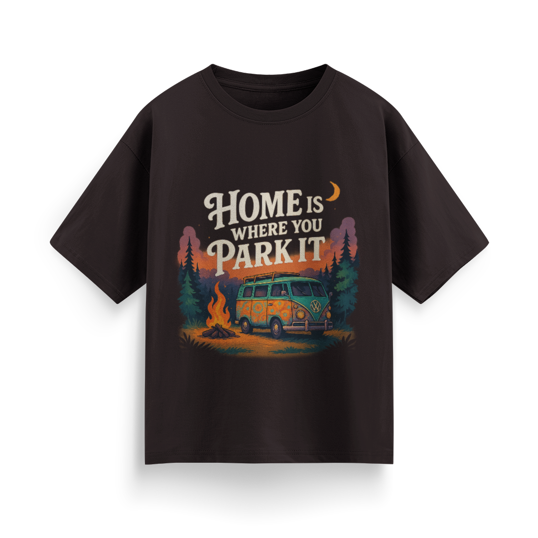 Home is Where You Park It Unisex Oversized T-Shirt