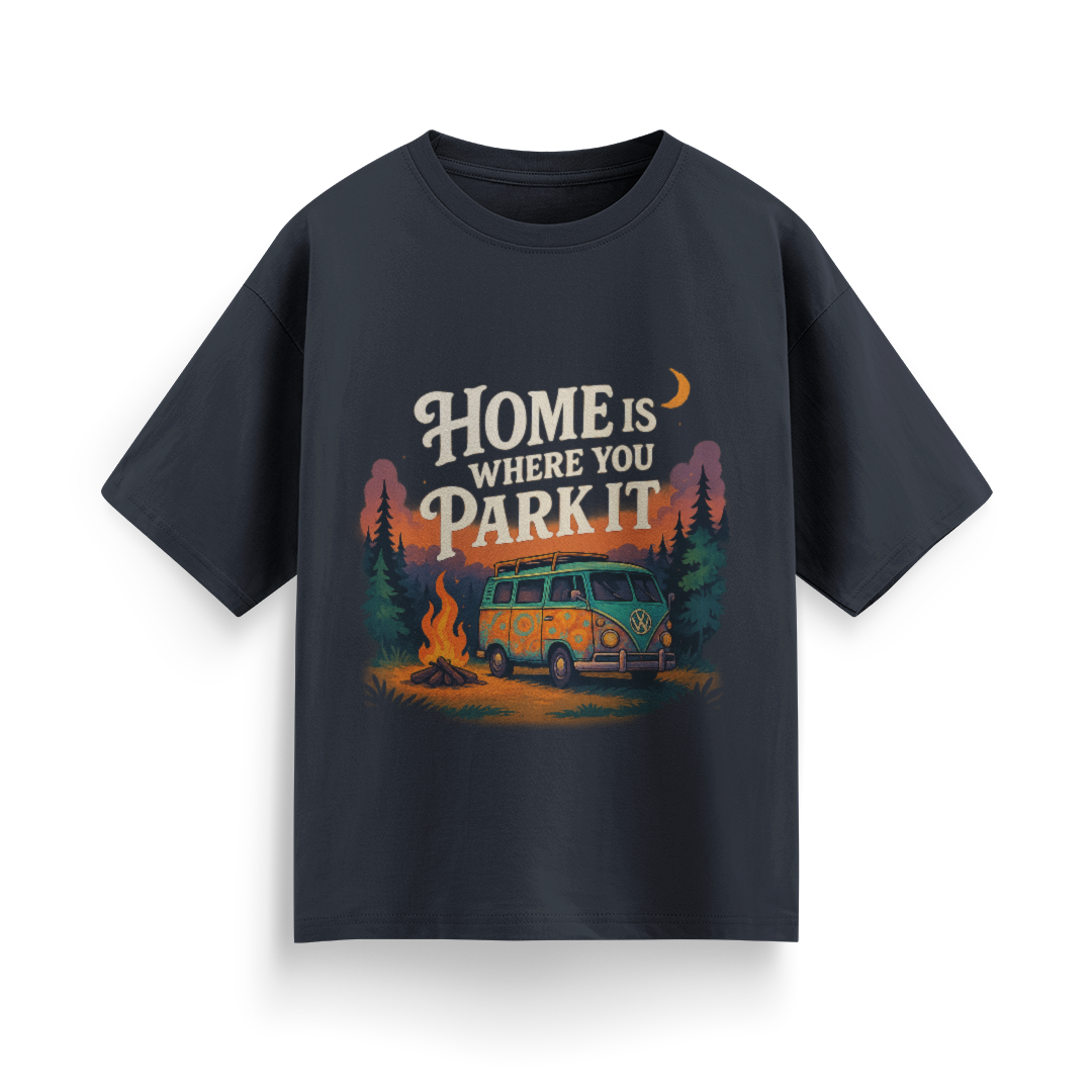 Home is Where You Park It Unisex Oversized T-Shirt