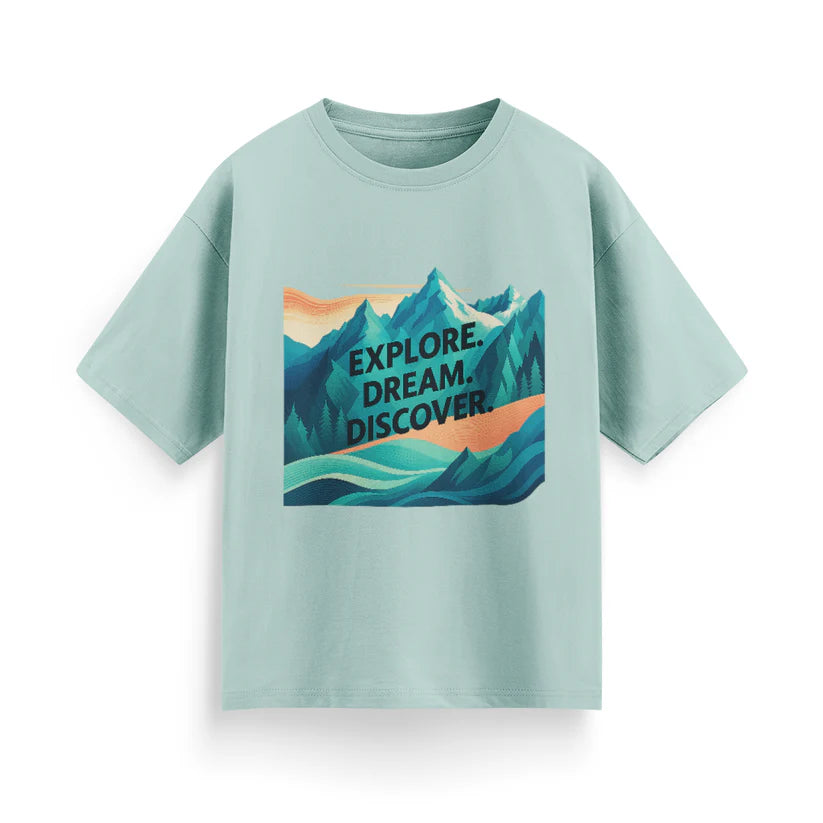 Explore. Dream. Discover Unisex Oversized T-Shirt