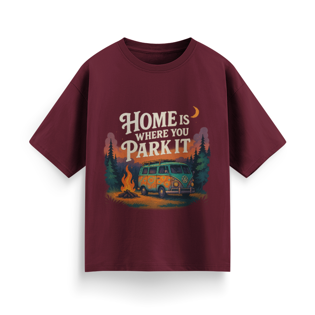 Home is Where You Park It Unisex Oversized T-Shirt