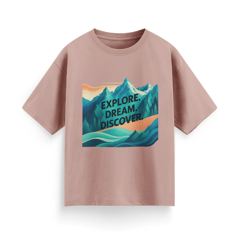 Explore. Dream. Discover Unisex Oversized T-Shirt