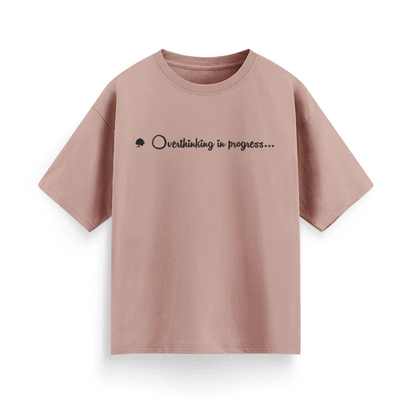 Overthinking in Progress Unisex Oversized T-Shirt