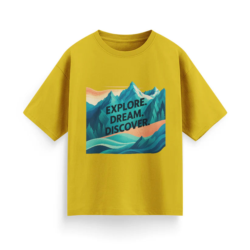 Explore. Dream. Discover Unisex Oversized T-Shirt