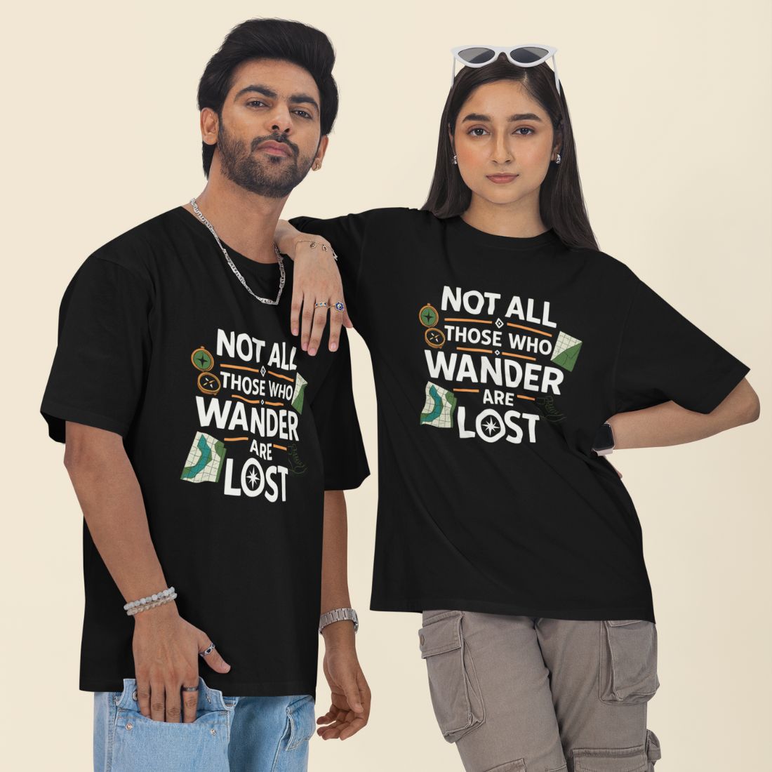 Not All Those Who Wander Are Lost Unisex Oversized T-Shirt