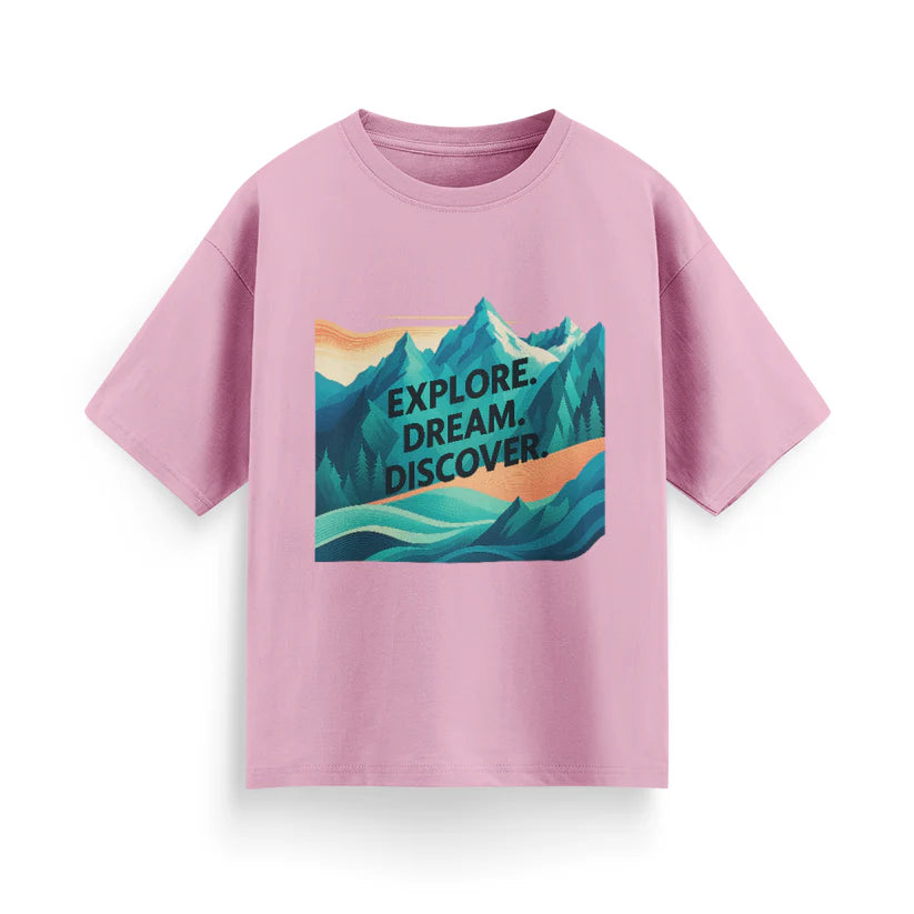 Explore. Dream. Discover Unisex Oversized T-Shirt