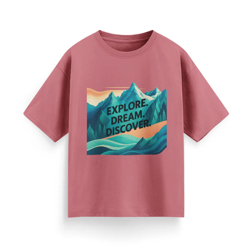 Explore. Dream. Discover Unisex Oversized T-Shirt