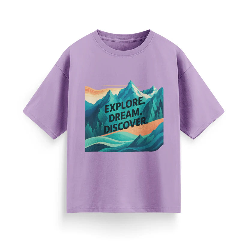 Explore. Dream. Discover Unisex Oversized T-Shirt