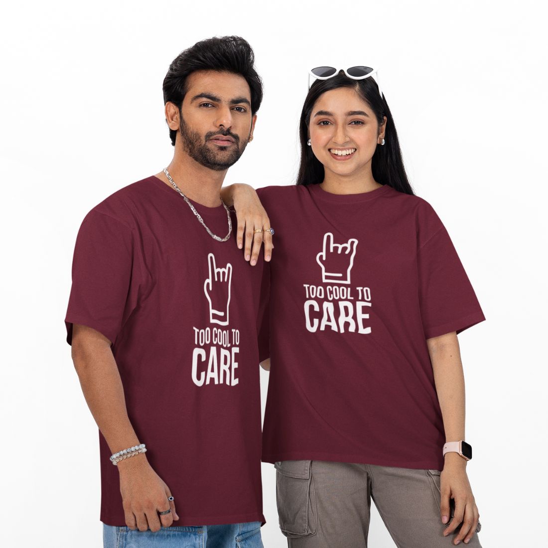 Too Cool to Care Unisex Oversized T-Shirt