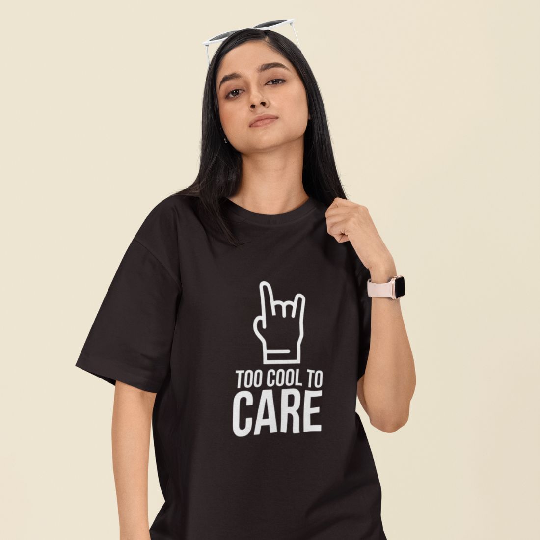 Too Cool to Care Unisex Oversized T-Shirt