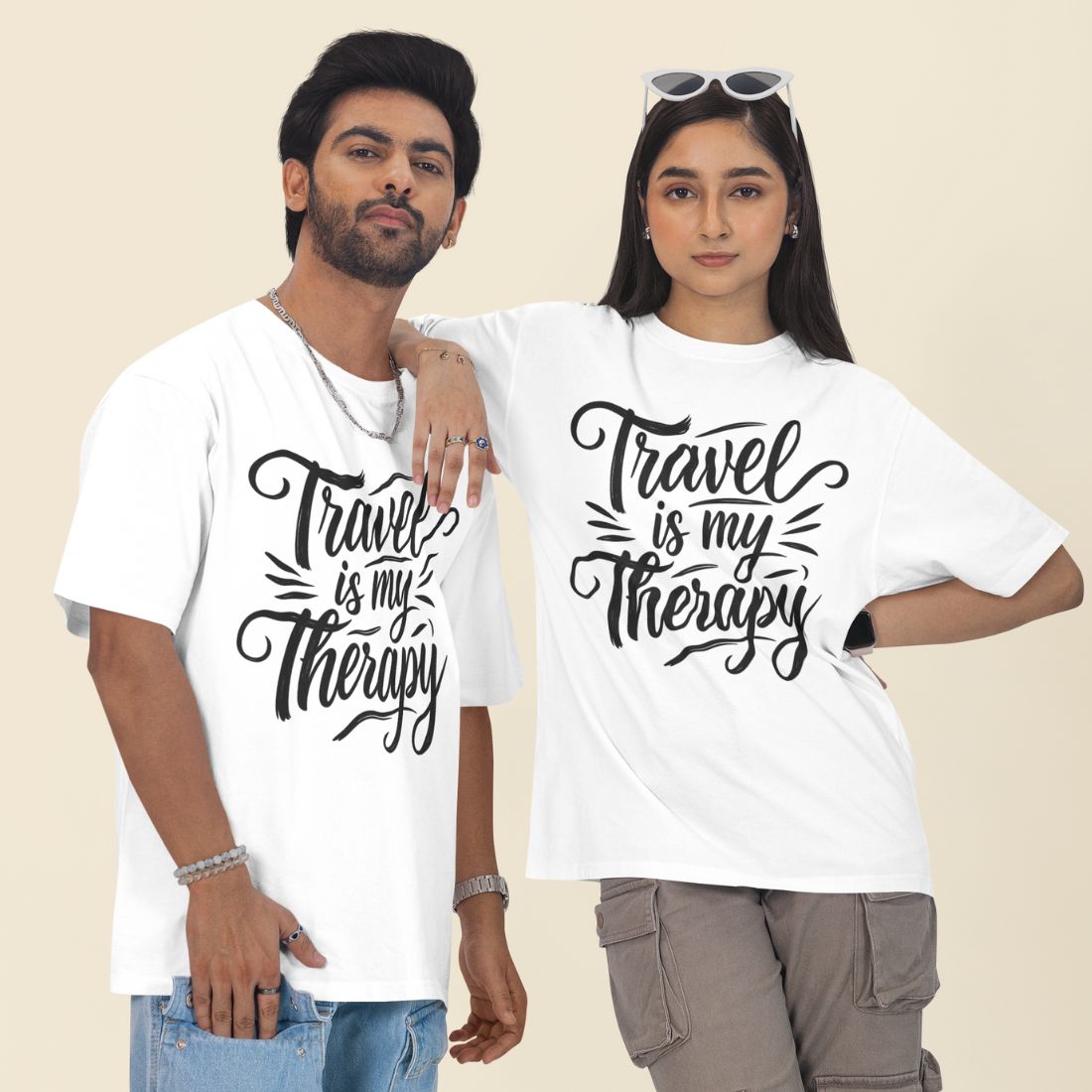 Travel is My Therapy Unisex Oversized T-Shirt