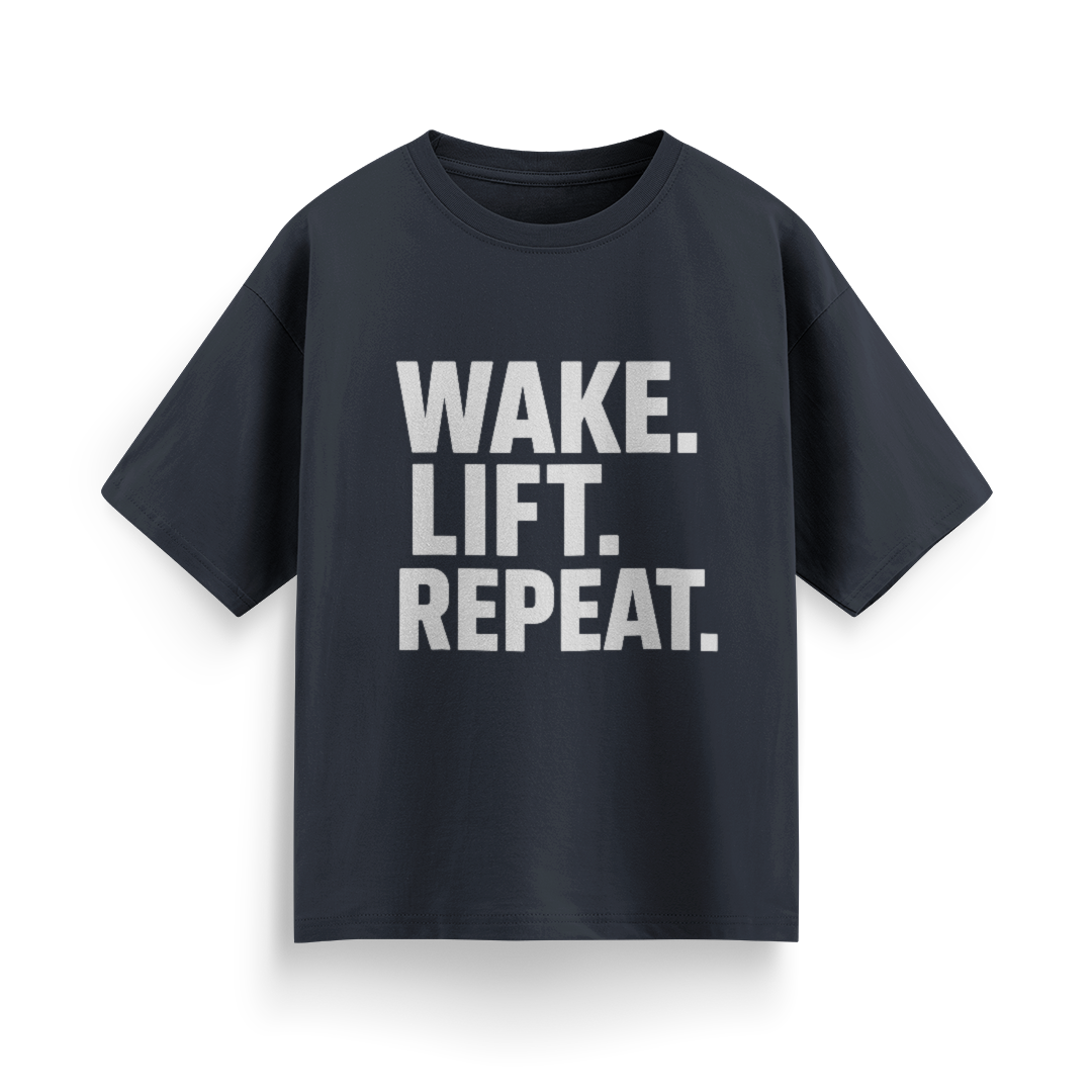 Wake, Lift, Repeat Oversized T-Shirt