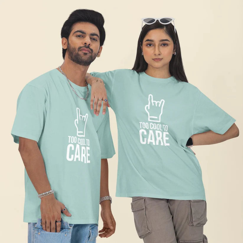 Too Cool to Care Unisex Oversized T-Shirt
