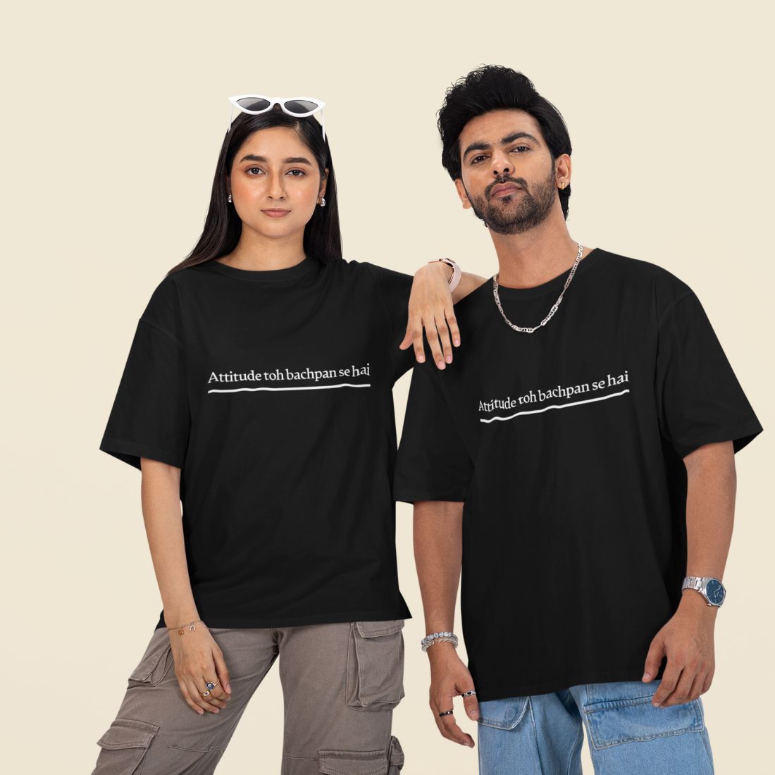 Attitude To Bachpan Se Hai Unisex Oversized T-Shirt