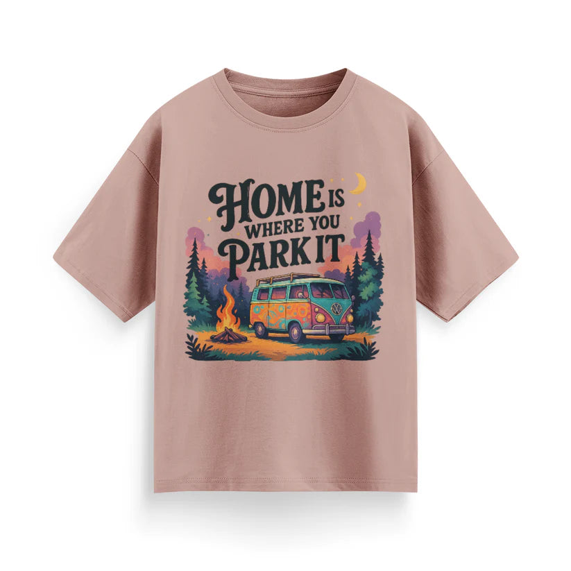 Home is Where You Park It Unisex Oversized T-Shirt