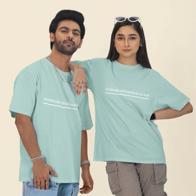 Attitude To Bachpan Se Hai Unisex Oversized T-Shirt