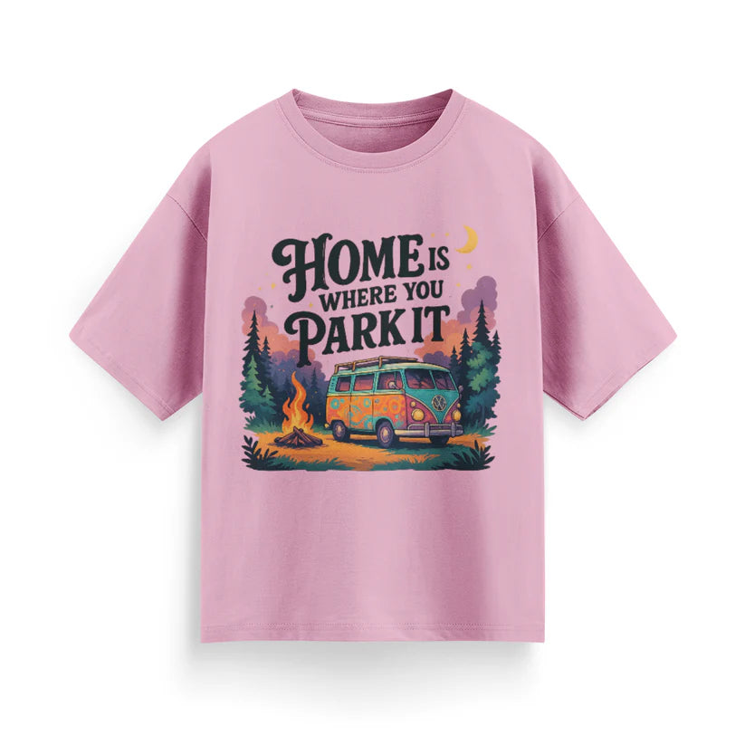 Home is Where You Park It Unisex Oversized T-Shirt