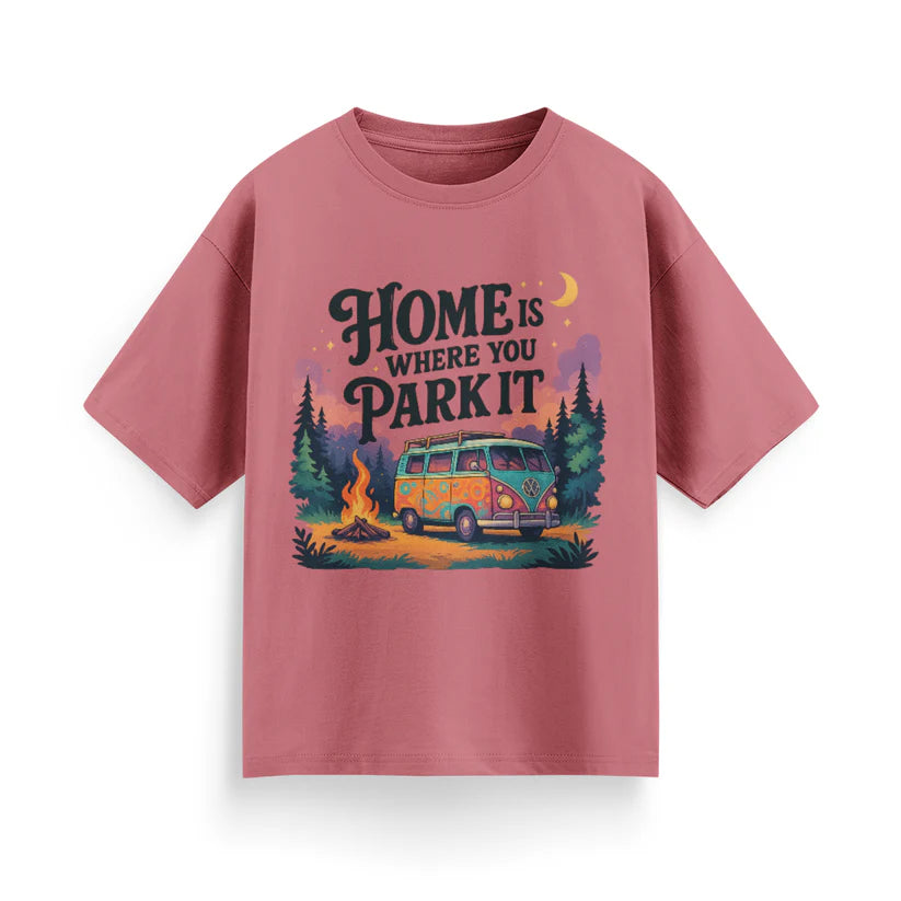 Home is Where You Park It Unisex Oversized T-Shirt