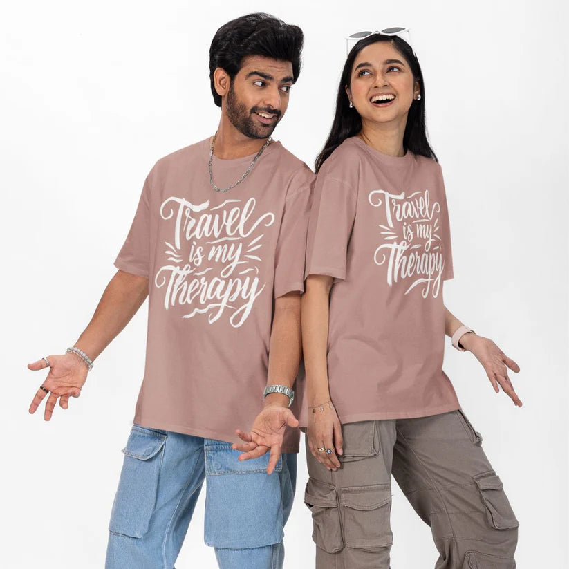 Travel is My Therapy Unisex Oversized T-Shirt