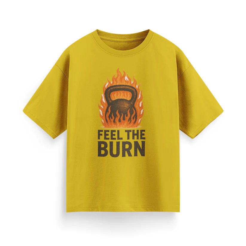 Feel the Burn Unisex Oversized T-Shirt